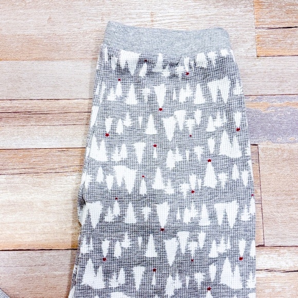 LA VIE EN ROSE Grey waffle pajama bottoms with fir tree pattern - Picture 2 of 8